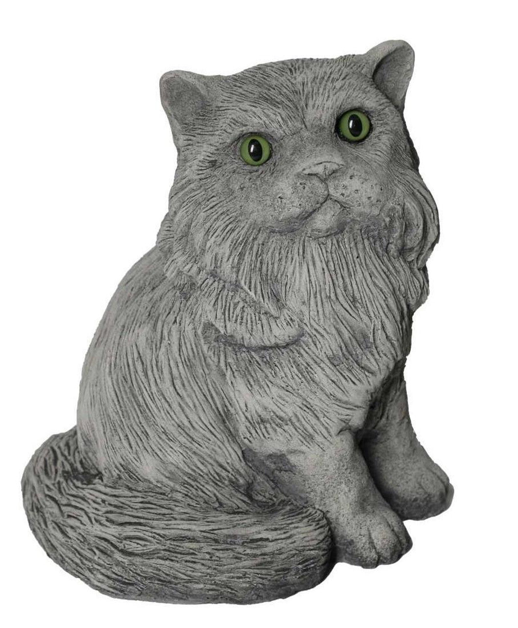 Stone Cast Upright Persian Cat Statues Garden Ornament