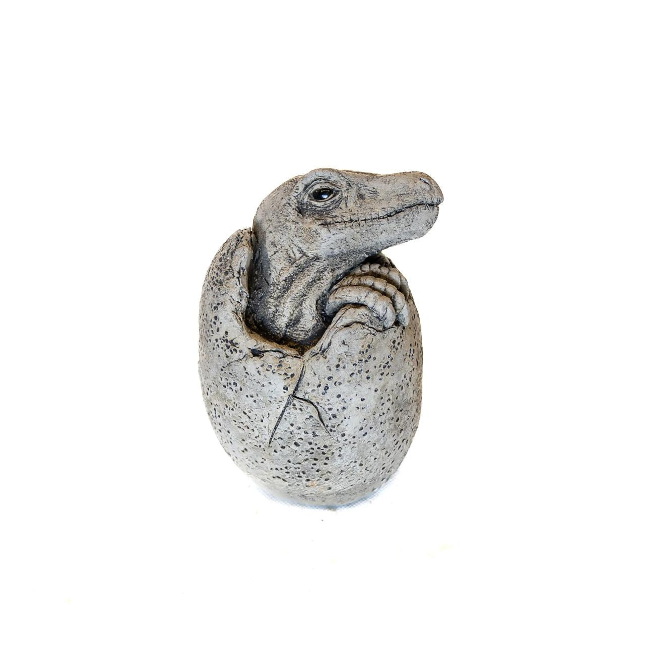 Small Stone Cast Velociraptor Garden Sculpture Dinosaur Animal Statue
