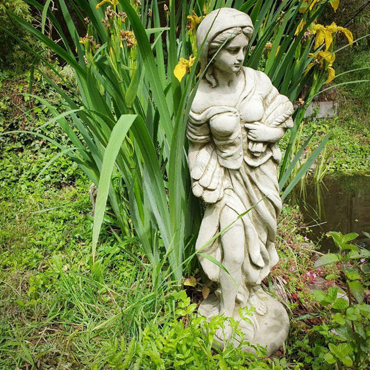 Stonecast Harvest Maiden Garden Statue Ornament Prosperity Symbol