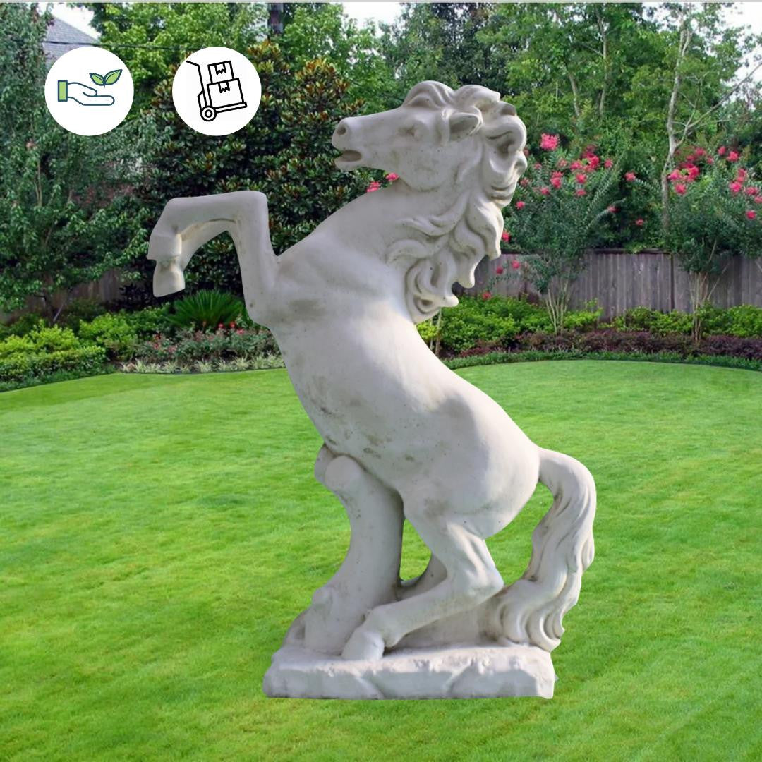 Stunning Large Rearing Horse Statue