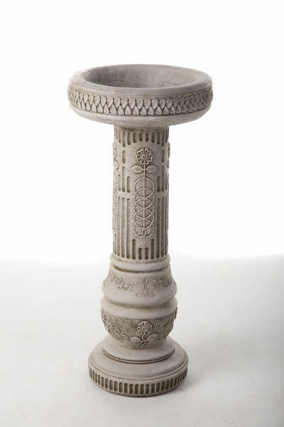 Sunflower Design Tall Birdbath