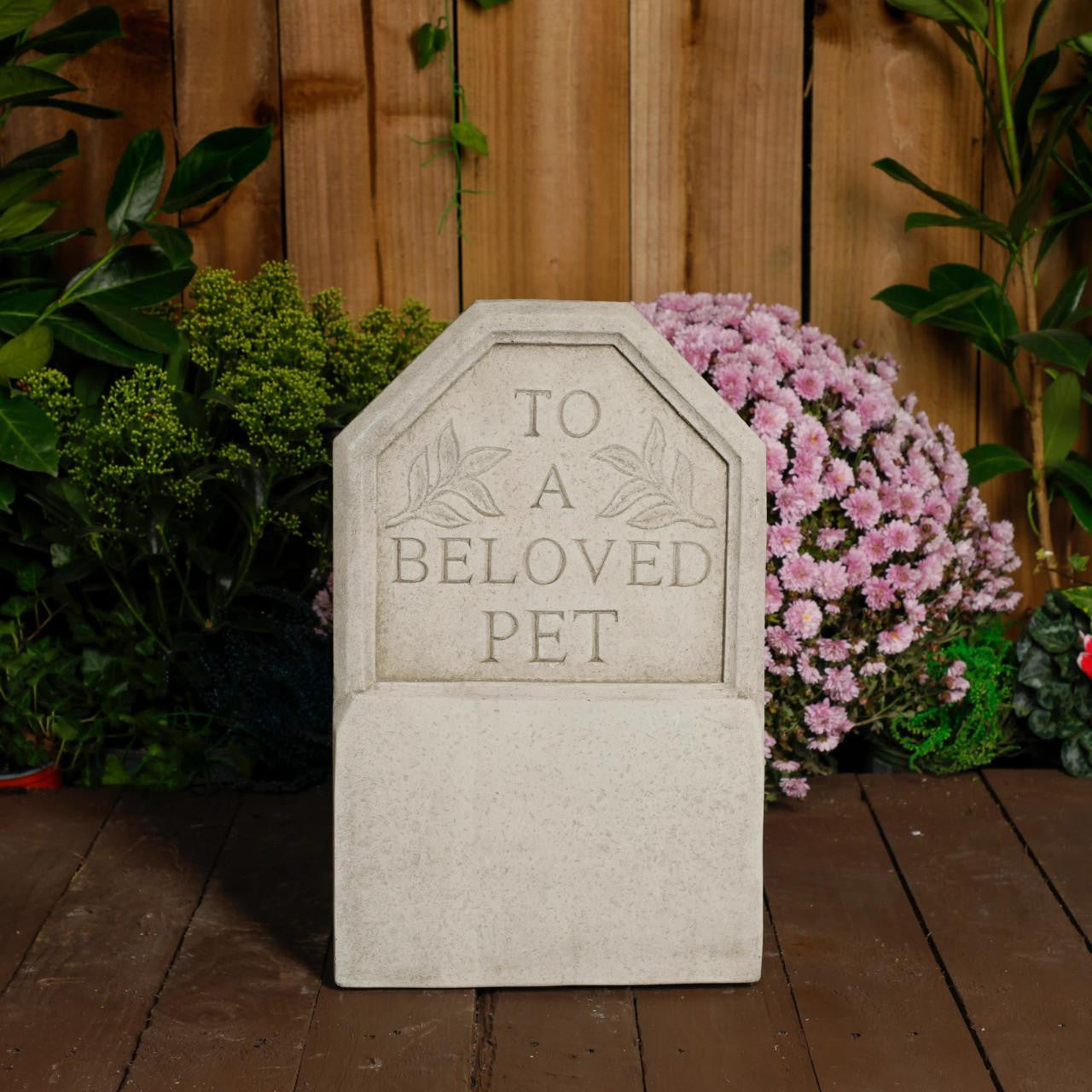 'To A Beloved Pet' Stone Cast Tombstone Memorial 