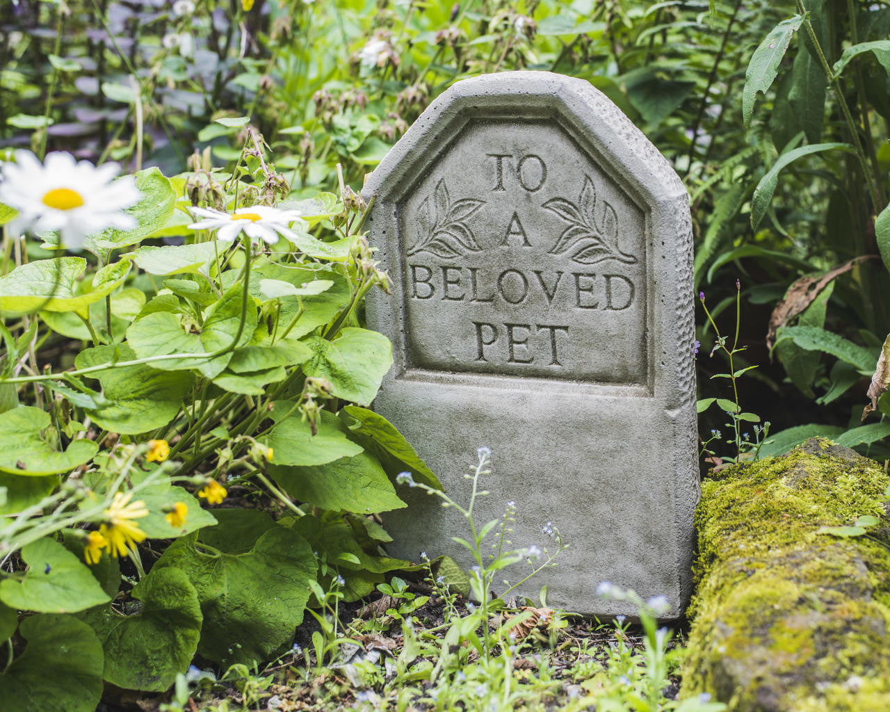 To A Beloved Pet Stone Cast Tombstone Memorial