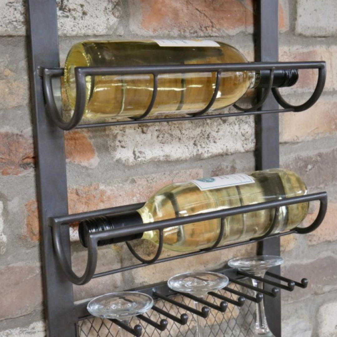 Wall-mounted Metal Wine Rack