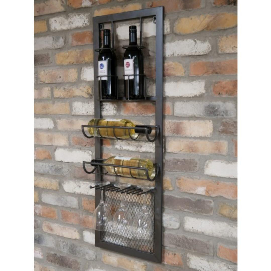 Wall-mounted Metal Wine Rack