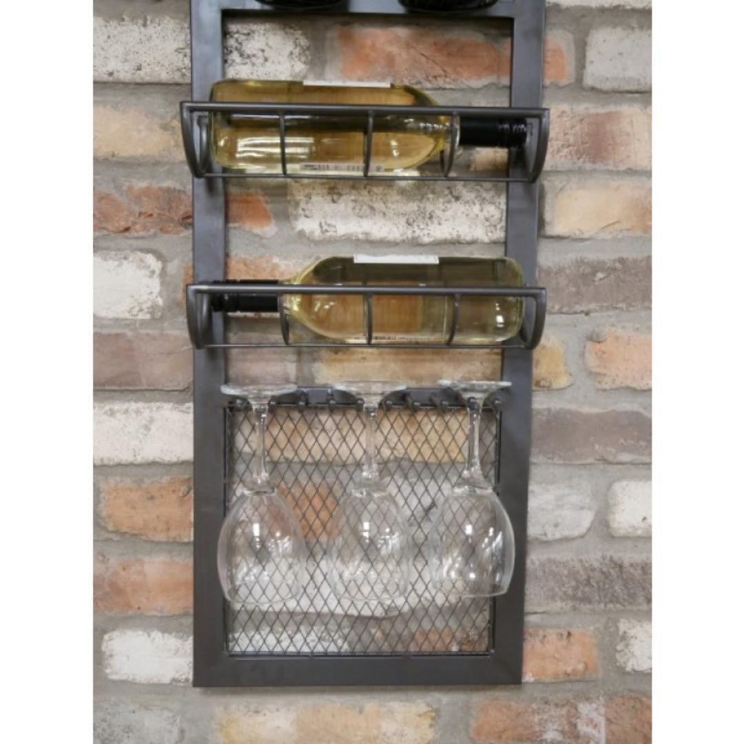 Wall-mounted Metal Wine Rack