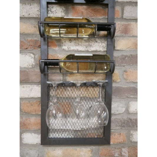 Wall-mounted Metal Wine Rack