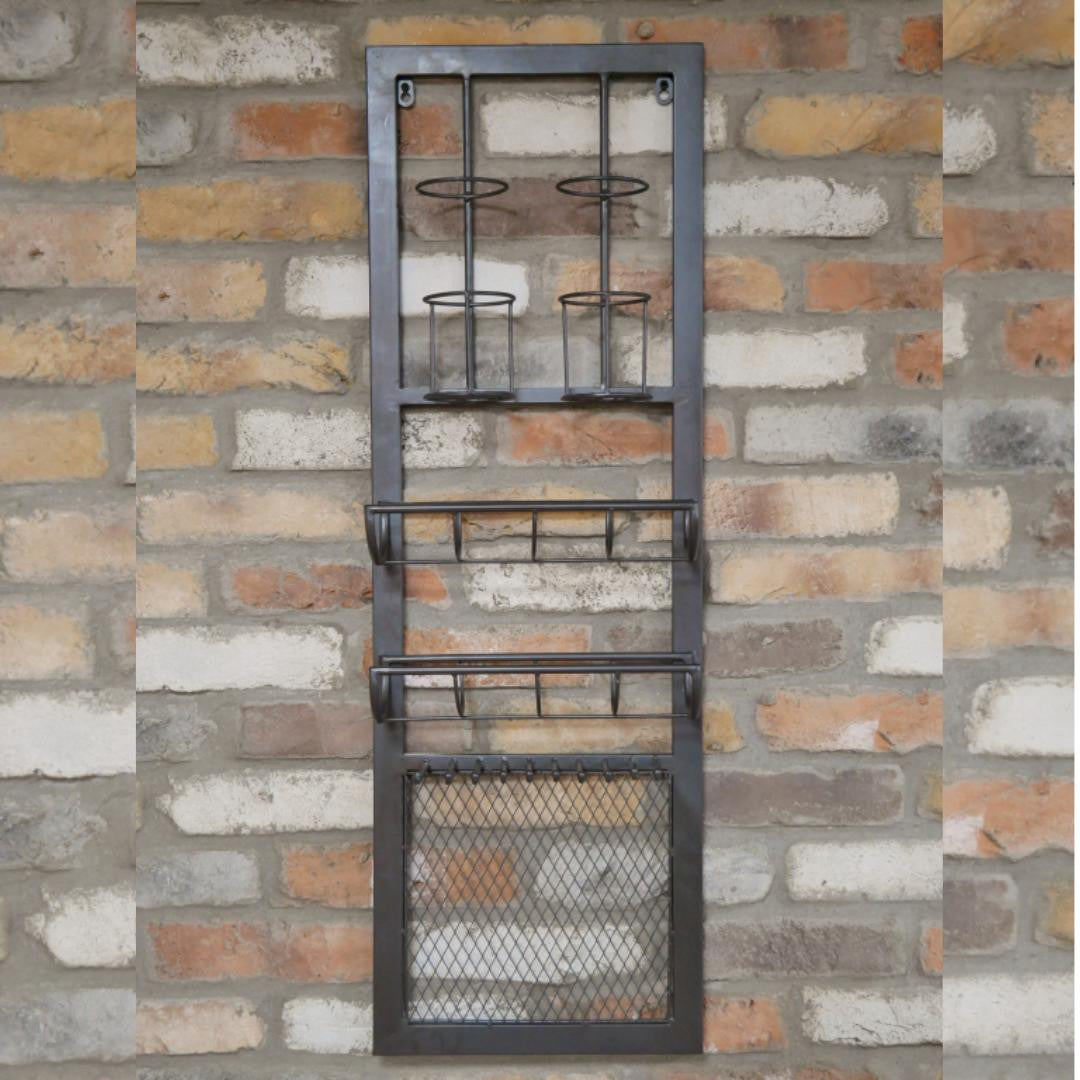 Wall-mounted Metal Wine Rack