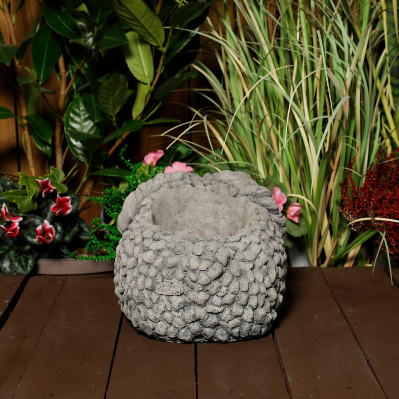Whimsical Stone Cast Ram Planter for Garden or Patio