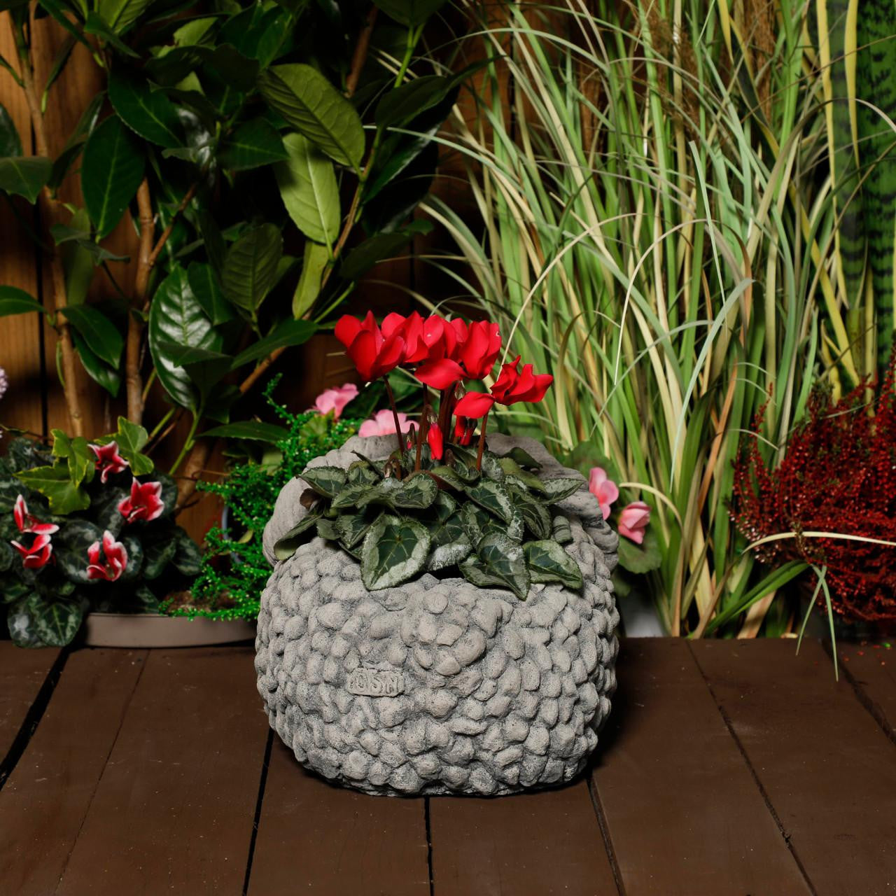 Whimsical Stone Cast Ram Planter for Garden or Patio