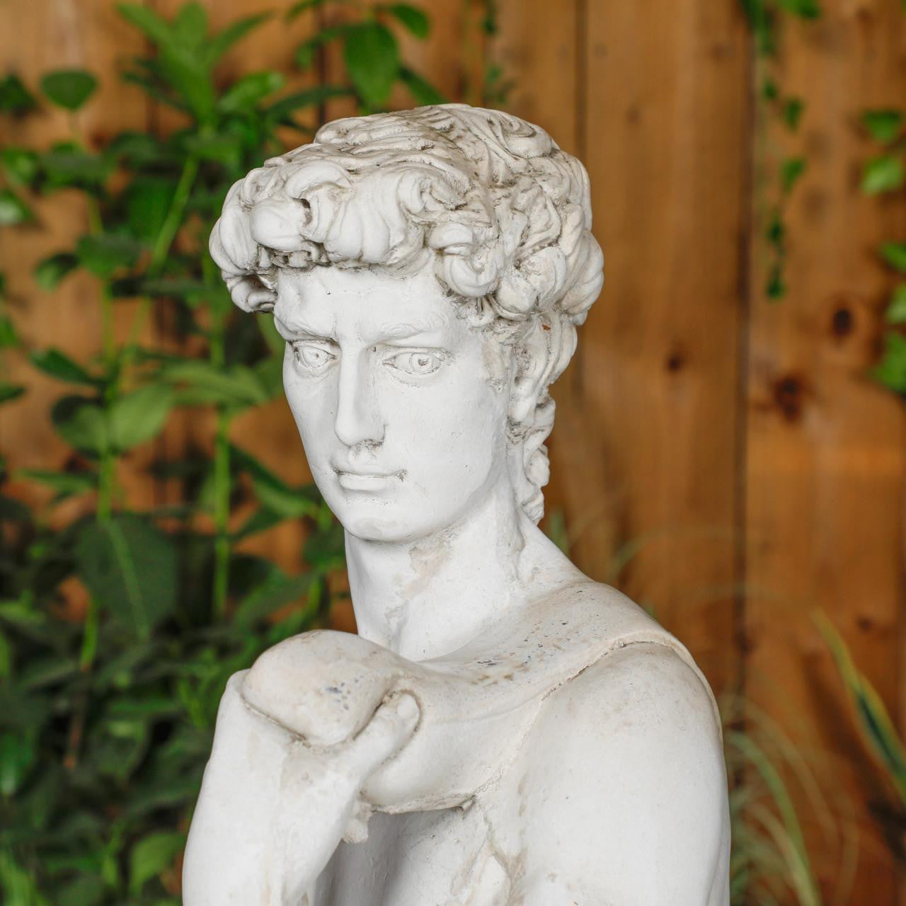White Stone Large David Garden Statue 