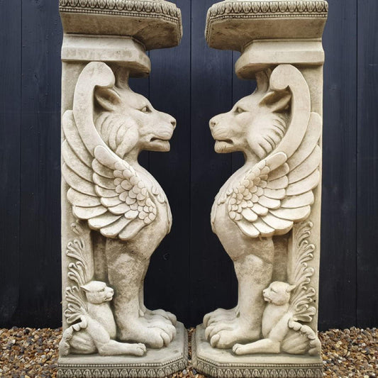 Winged Lions Stand Plinth